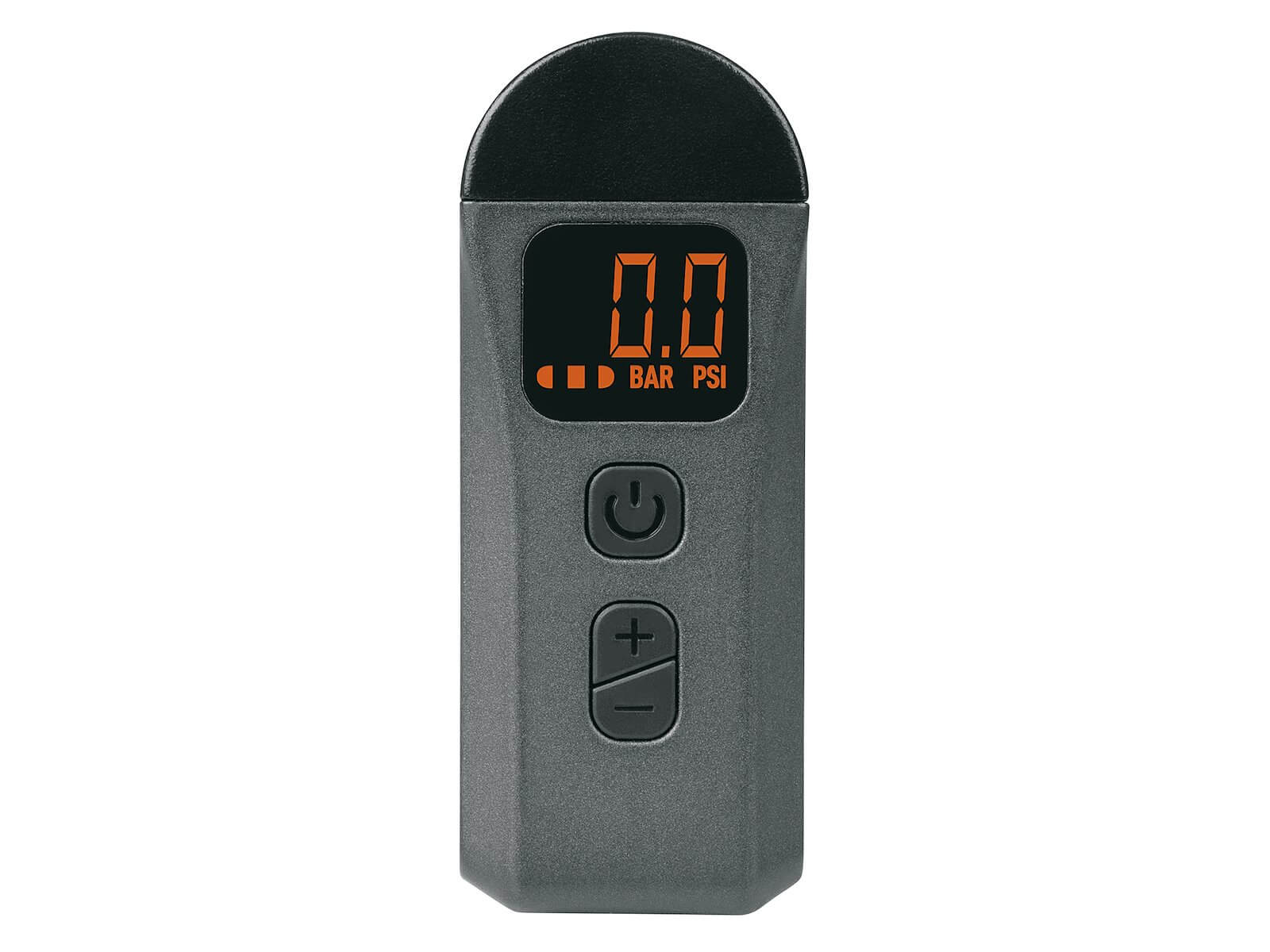 SKS elektroninen pumppu 8,3 bar / 120 psi by SKS sisältää digitaalisen rengaspaineen mittarin, jossa on oranssi LCD-näyttö, joka näyttää 0,0 BAR/PSI, ihanteellinen käytettäväksi minikompressorien tai elektronisten pumppujen kanssa ja sisältää pyöreän virtapainikkeen sekä +/- säätimet näytön alapuolella.