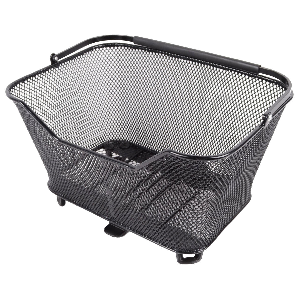 SÄHKÖPYÖRÄT.NET ATRAN VELO Daily tavarakori on musta verkkokori, jossa on kahva ja AVS-pikakiinnitys, joka on suunniteltu ohjaustanko- tai etukiinnitykseen ja joka on yhteensopiva Atran Velo Daily -telineiden kanssa.