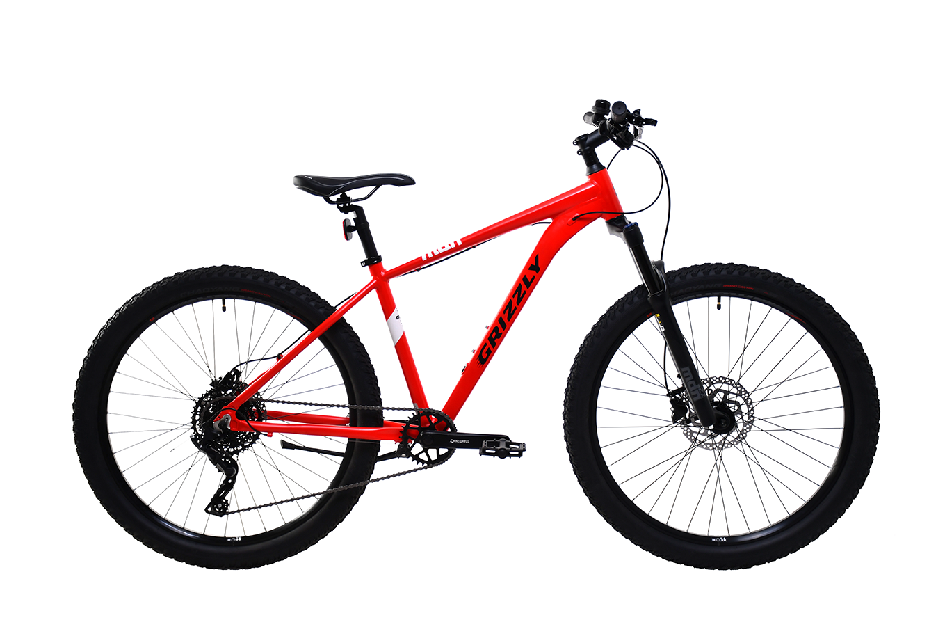 Madison punainen maastopyörä valkoisella taustalla