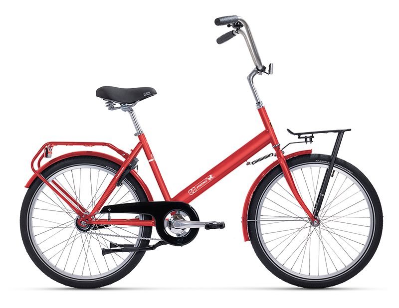 Tunturi poni punainen sähköpyörä valkoisella taustalla