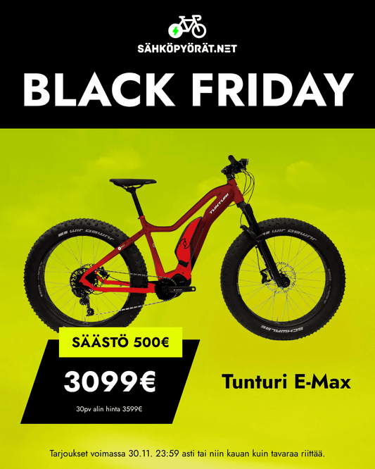 Tunturi EMAX 2025 630Wh *BLACK FRIDAY TARJOUS, RAJOITETTU ERÄ*