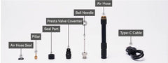 Muc off airmach - sähköinen pumppu - eri venttiilityypit