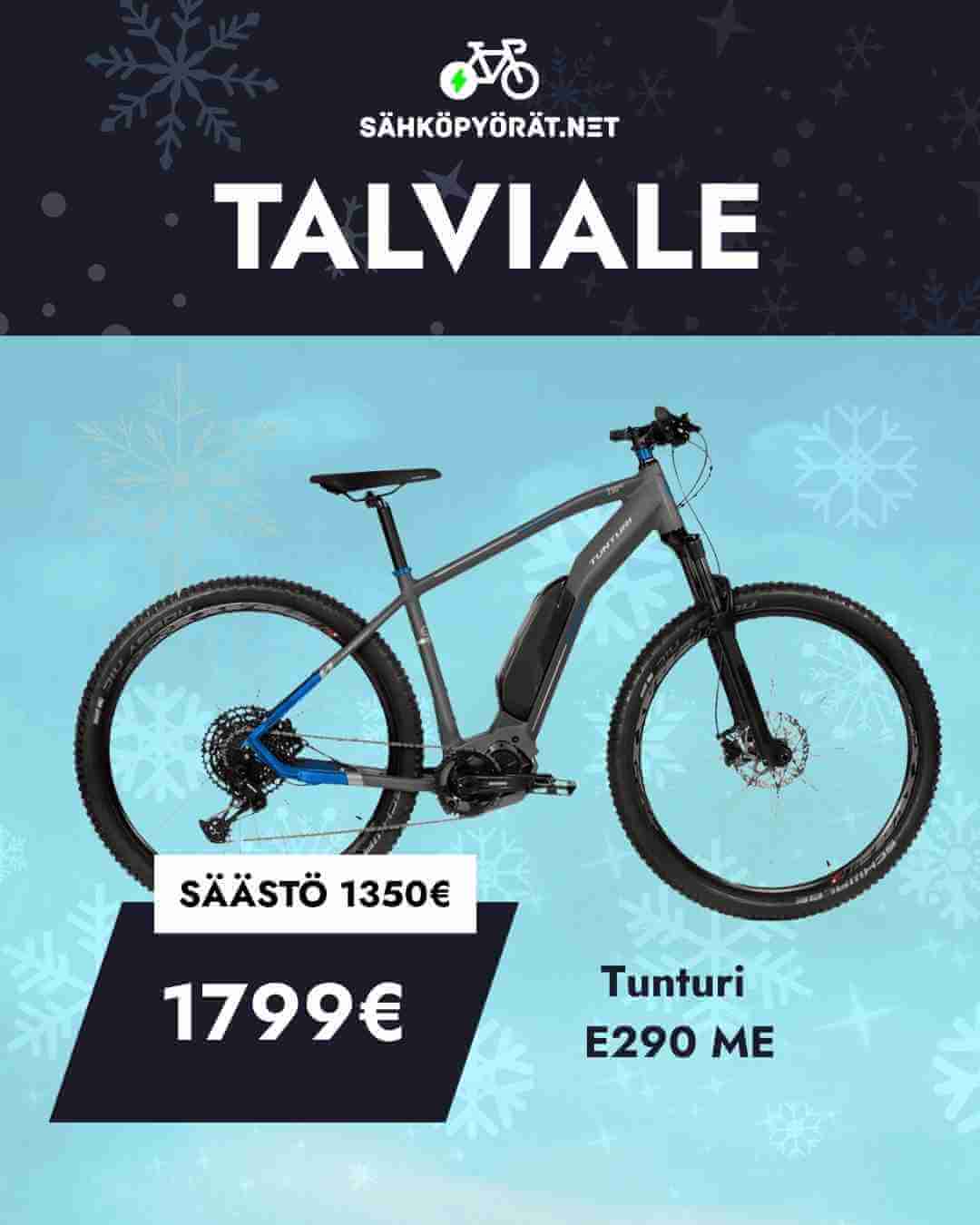 Harmaa Tunturi maastopyörä talvisella taustalla