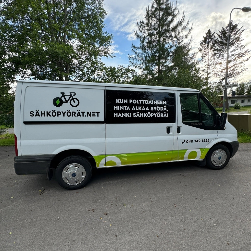 Sähköpyörät.net pakettiauto vuokrattavana