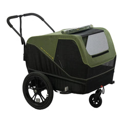 XLC Dog Medium BS-C12 koirankuljetusperäkärry – moss green/lime/black