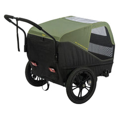 XLC Dog Medium BS-C12 koirankuljetusperäkärry – moss green/lime/black